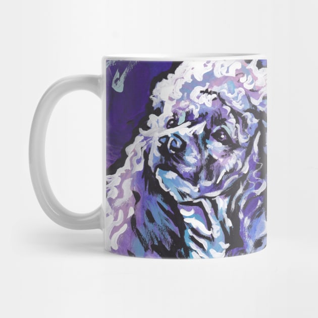 Standard Poodle Dog Bright colorful pop dog art by bentnotbroken11